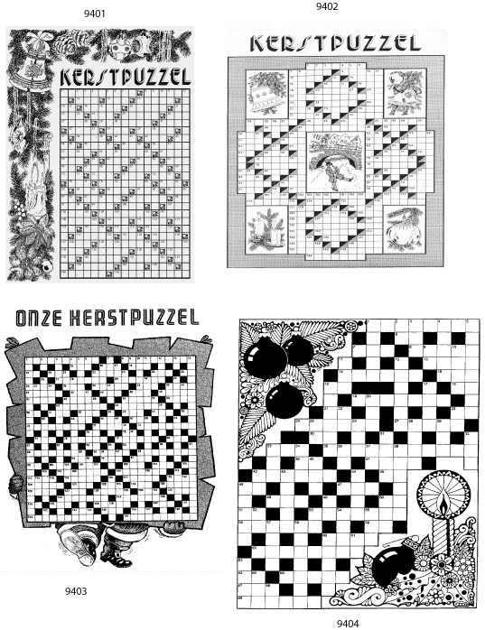 Overzicht van de beschikbare kerstpuzzels