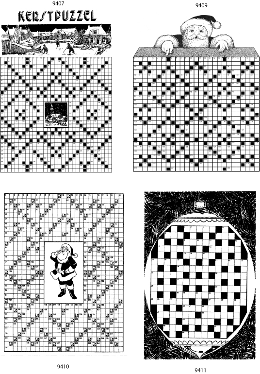 Overzicht van de beschikbare kerstpuzzels