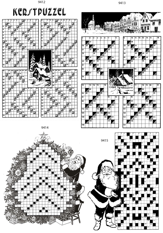 Overzicht van de beschikbare kerstpuzzels